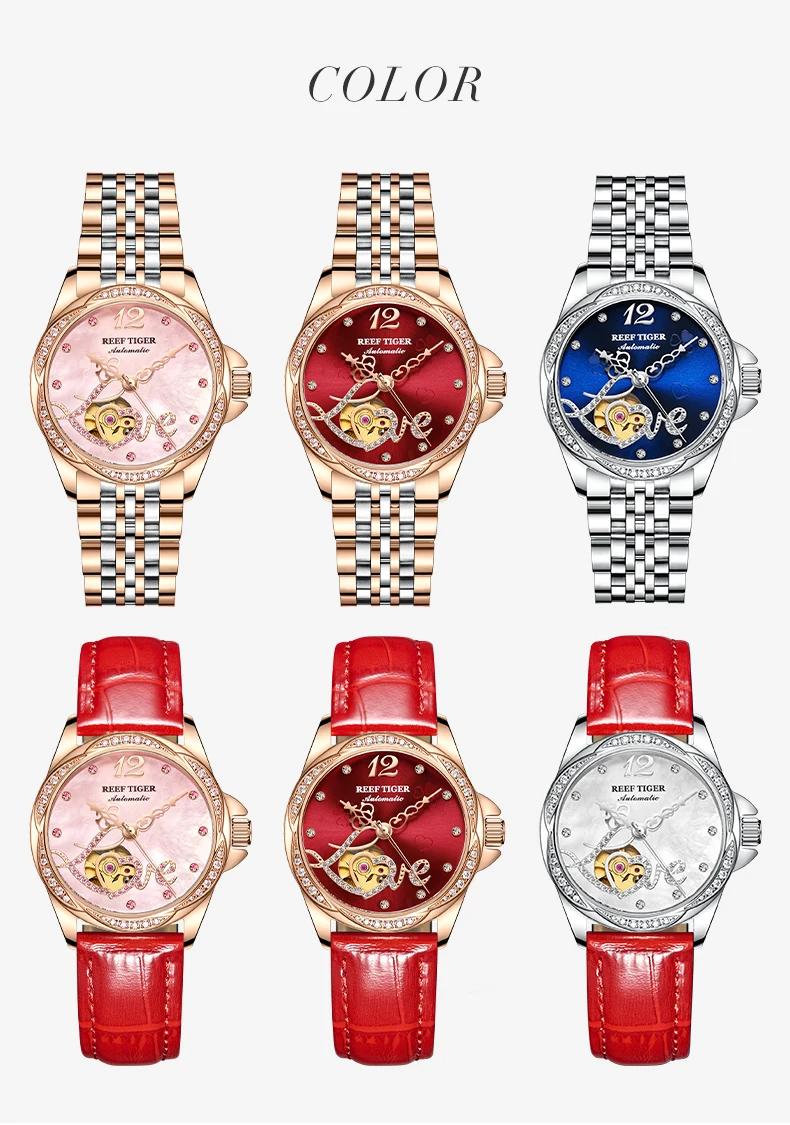 Women's Crystal Dial Automatic Watches