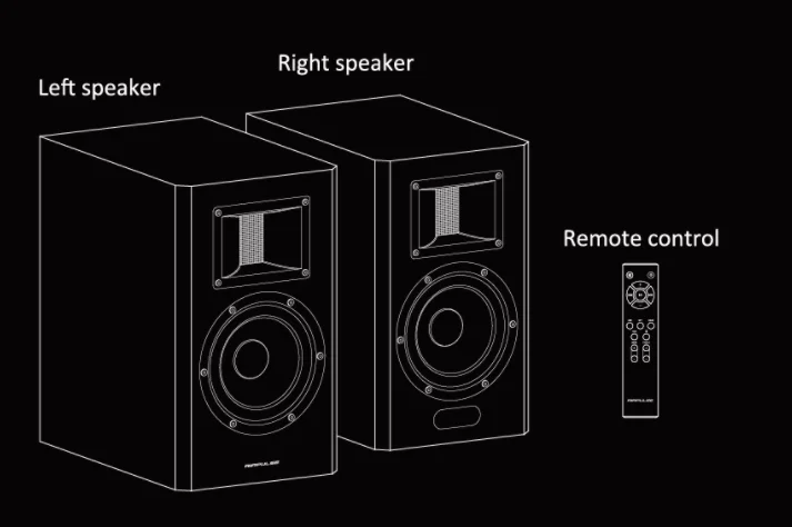 Airpulse A300 A300PRO Bluetooth Speaker Active Bookshelf Speaker Subwoofer output Bluetooth APT-X 5.0 With Remote Control