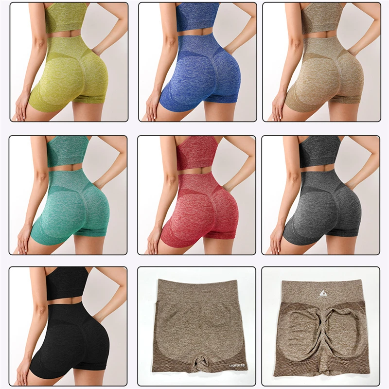 2PCS Seamless Women Yoga Set Workout Sportswear Gym Clothing Fitness Long Sleeve Crop Top High Waist Leggings Sports Suits