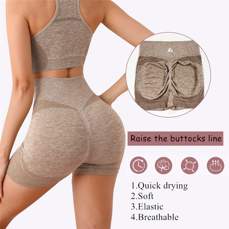 2PCS Seamless Women Yoga Set Workout Sportswear Gym Clothing Fitness Long Sleeve Crop Top High Waist Leggings Sports Suits