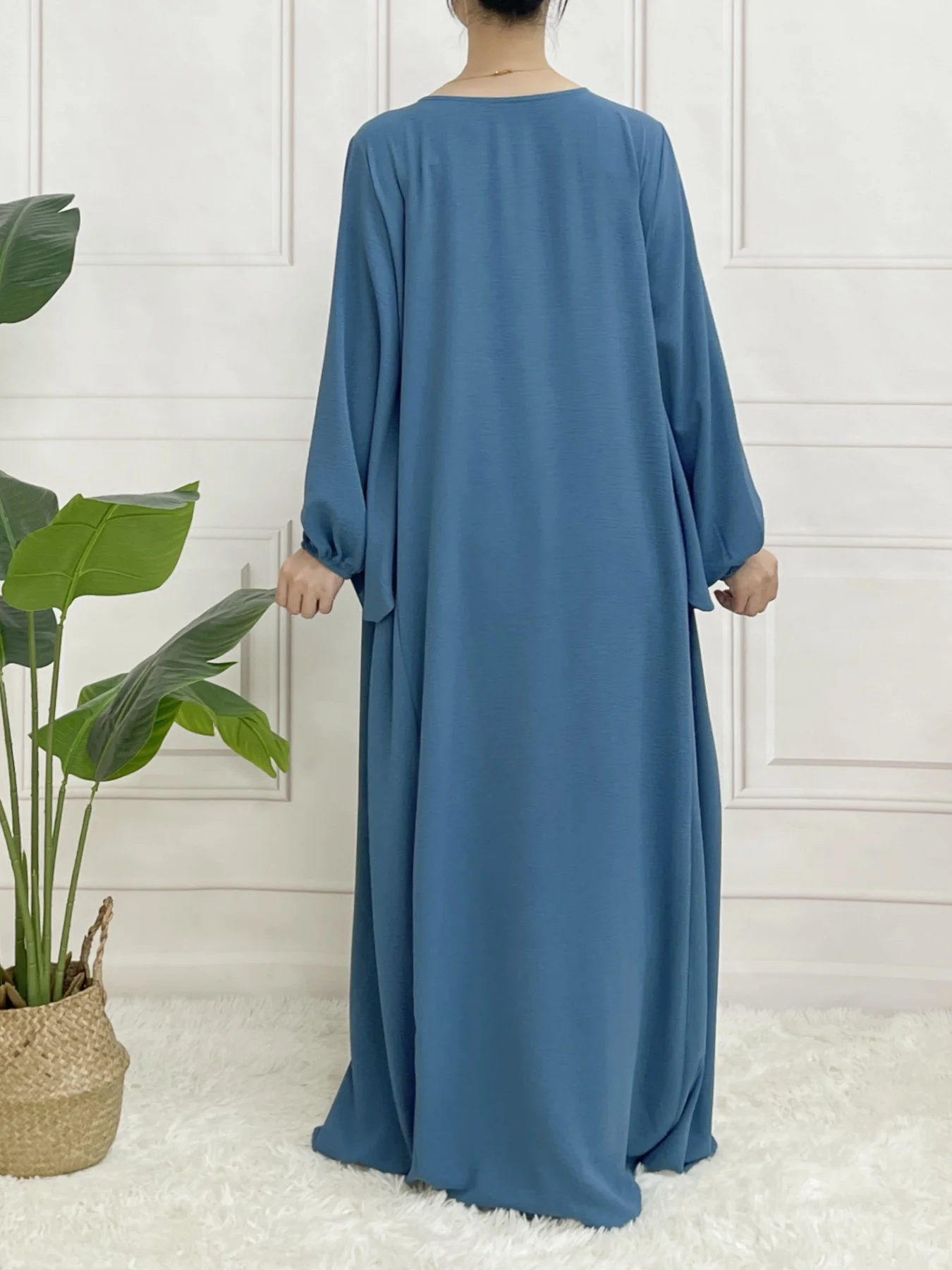 Ballseelve Abaya Modesty LongSleeve Cute Dress Muslim Soft Summer For Women