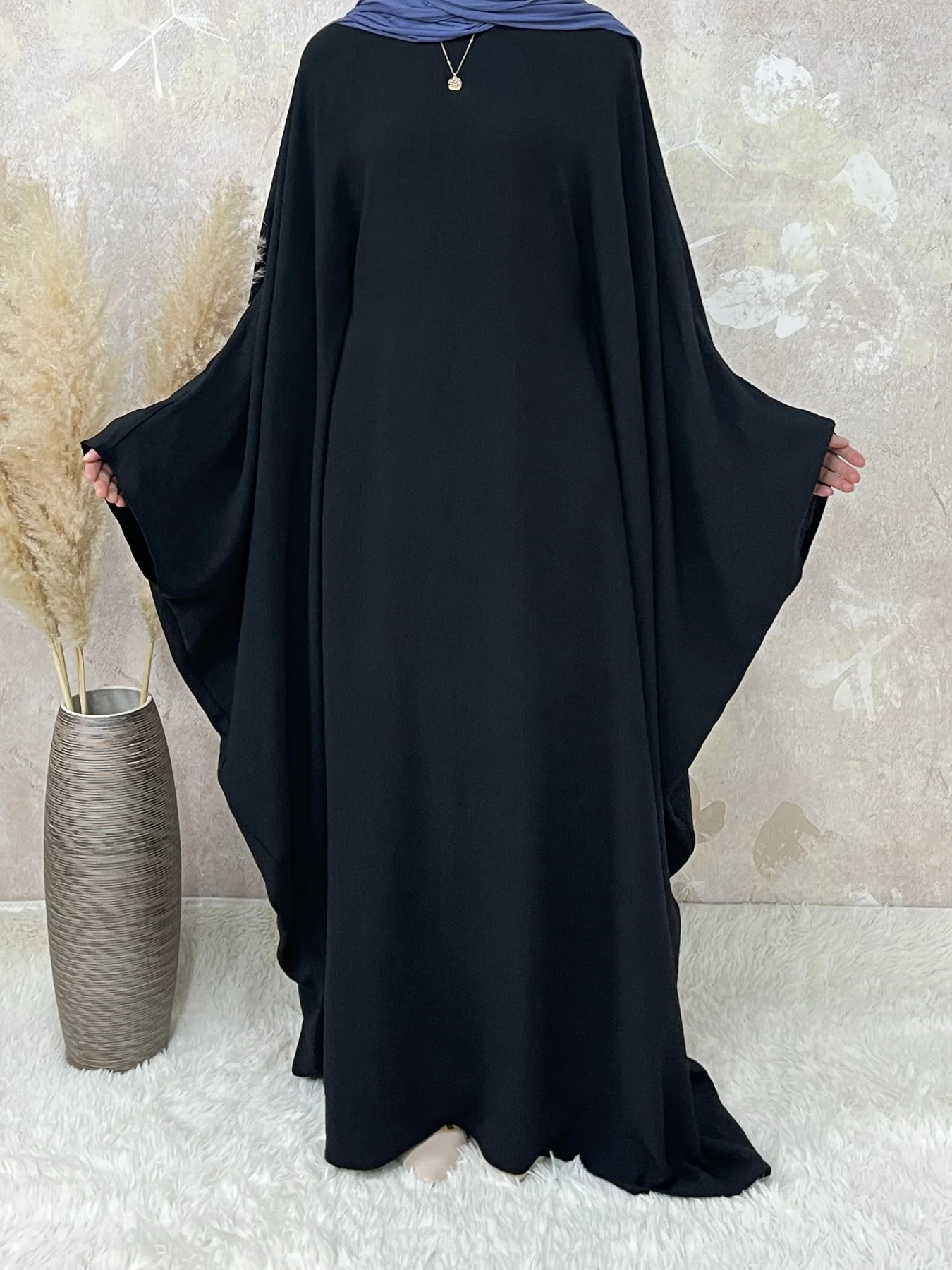 Butterfly Batwing Abaya Without Hijab Dubai Luxury Turkey  Islan Muslim Kaftan Modesty Dress