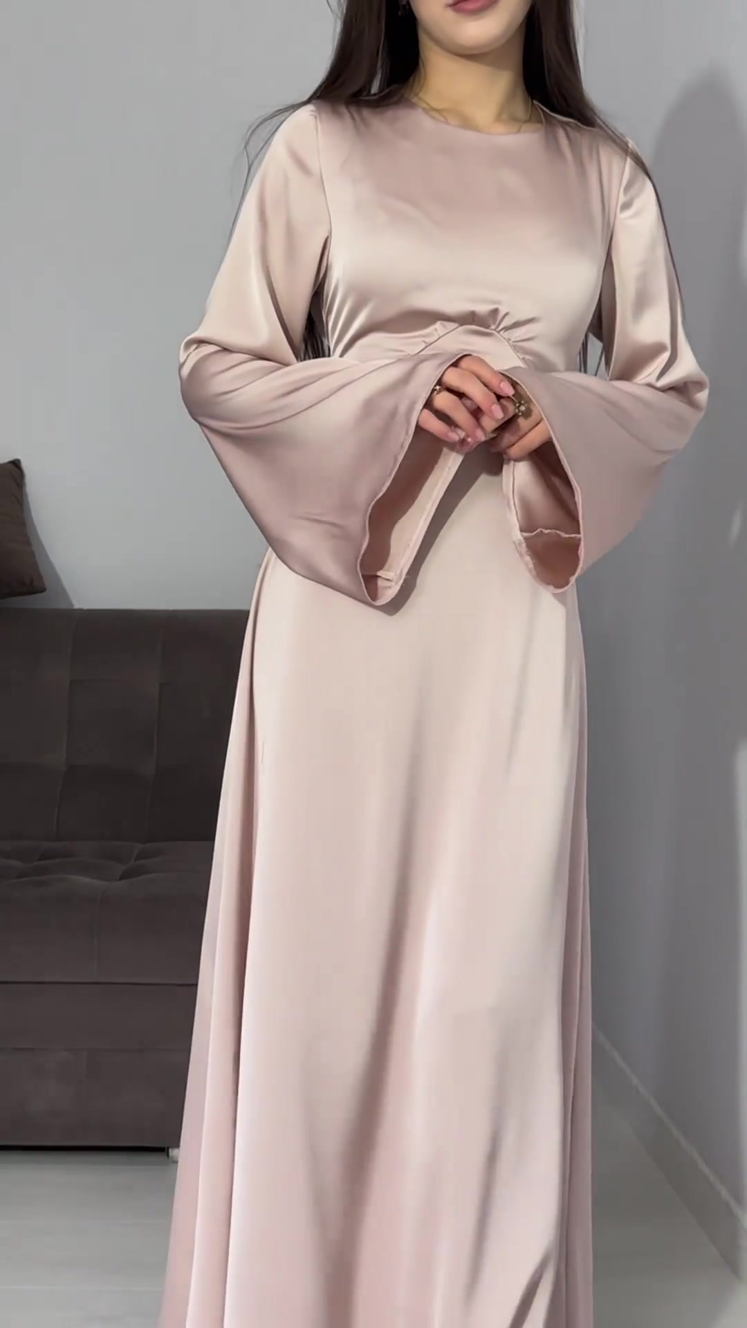 Spring Eid Muslim Dress Women Abaya Slim Fit Bandage Satin Solid Morocco Party Dresses Ramadan Islam Dubai Arab Long Robe 2024