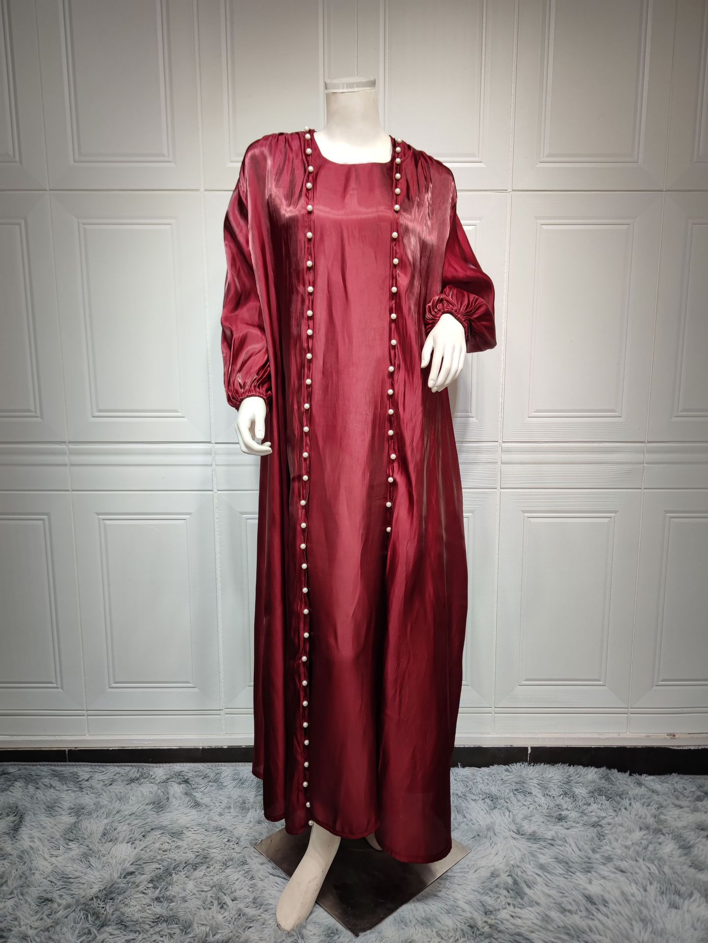 Muslim Dress 2 Piece Set Abayas Women Autumn Elegant Party Arab Morocco Hijab Abaya Dubai Turkey Islam Kaftan Musulmane Vestidos