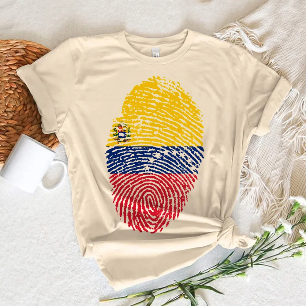 Venezuela t-shirts women athleisure printed design crew neck tshirt girl manga anime y2k clothes