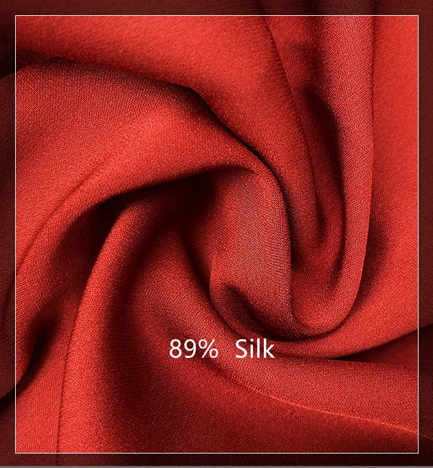 Silk Blouse Women Shirt Elegant Style 89% Silk Solid 2 Colors V Neck Long Sleeves Pleated Design Top New Fashion