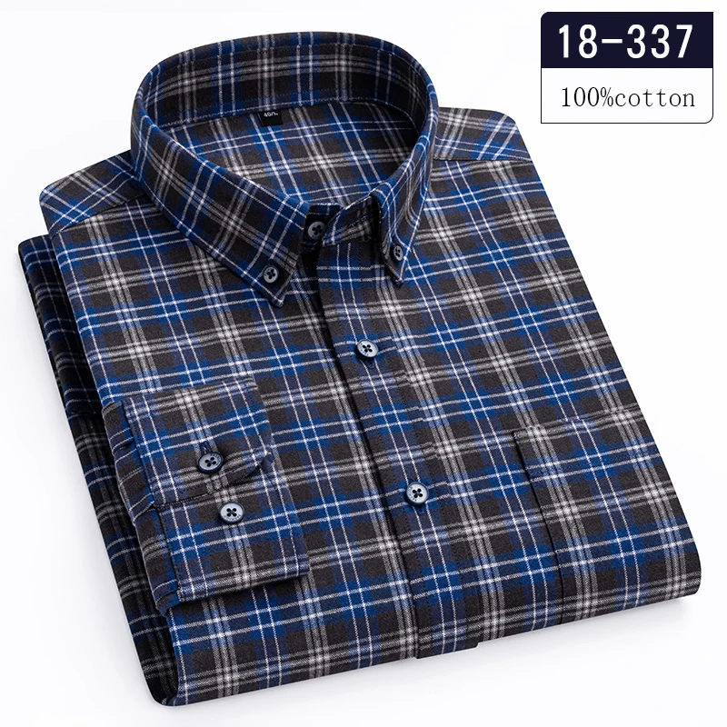 new in shirt hight-qulity 100%cotton long-sleeve shirts for men slim fit casual shirt solid england style tops elegants clothes