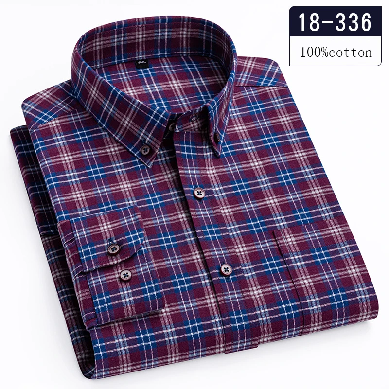 new in shirt hight-qulity 100%cotton long-sleeve shirts for men slim fit casual shirt solid england style tops elegants clothes