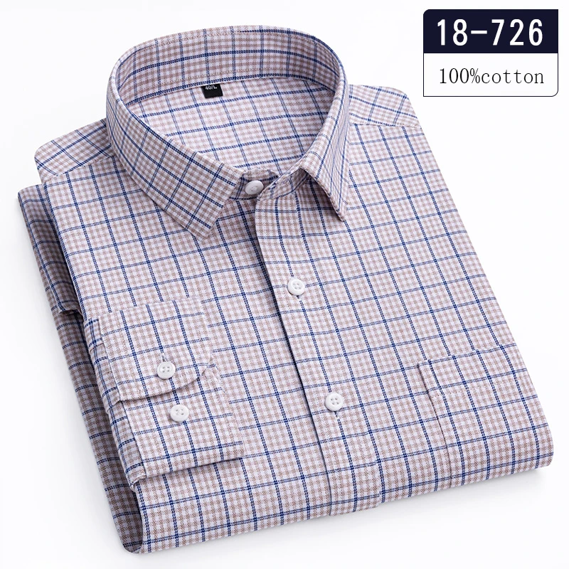 new in shirt hight-qulity 100%cotton long-sleeve shirts for men slim fit casual shirt solid england style tops elegants clothes