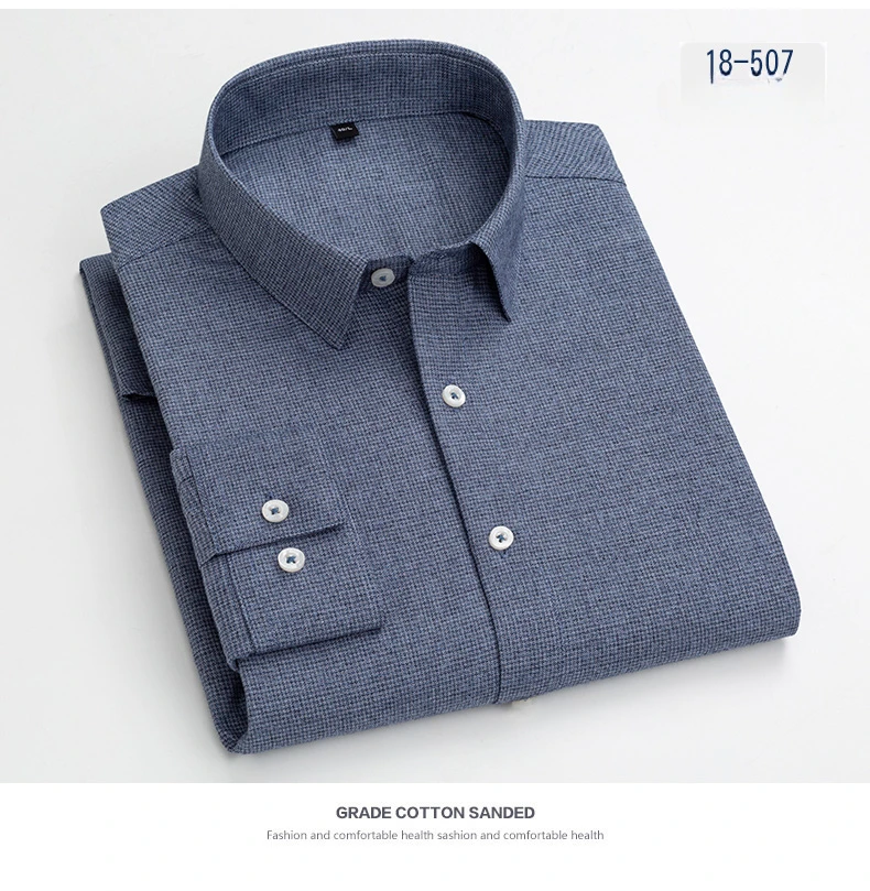 new in shirt hight-qulity 100%cotton long-sleeve shirts for men slim fit casual shirt solid england style tops elegants clothes