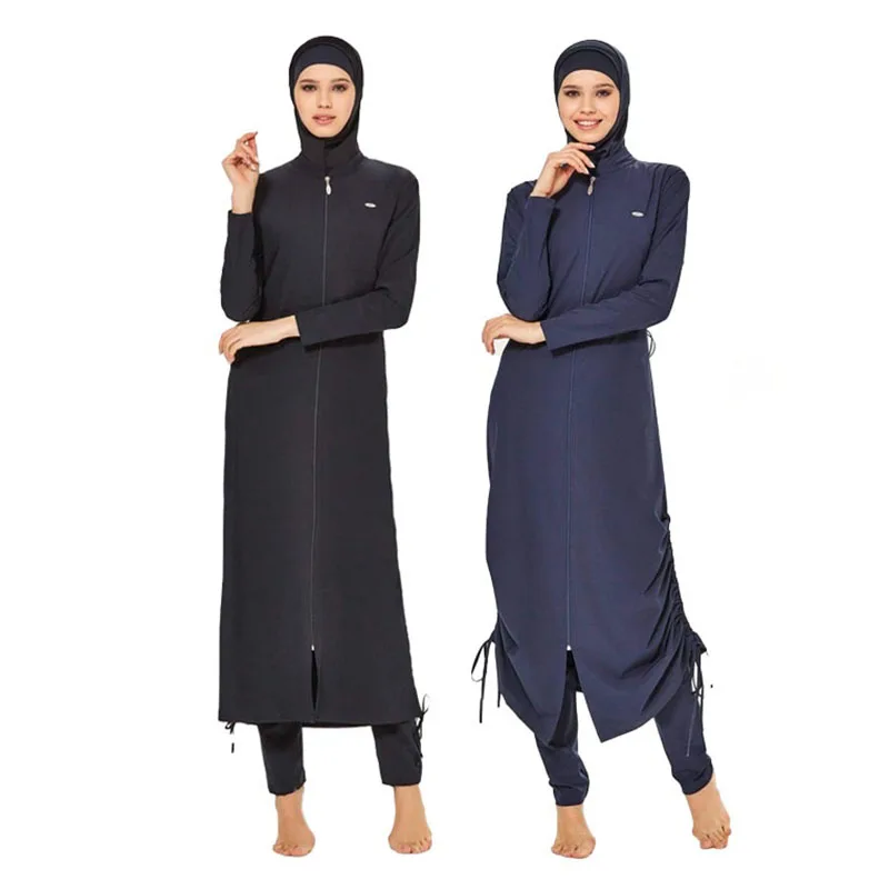 Muslim Swimwear women Modest Swimming Suit For Women islamic Long Sleeve Burkini Abaya Abayas Swimsuit Cover Ups Bat Shirt Hijab