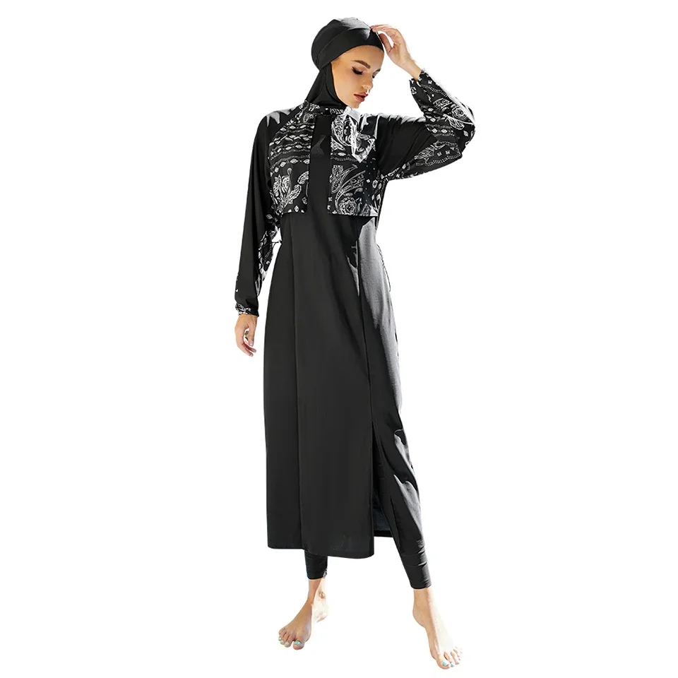 2024 Burkini Long Islamic Modest Muslim's Swimwears Swimming Suit for Women Clothing with Hijab Islam Female 3 Pieces Beachwear