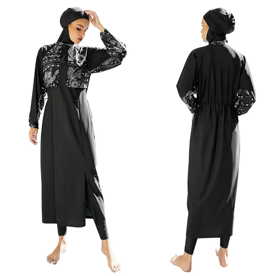 2024 Burkini Long Islamic Modest Muslim's Swimwears Swimming Suit for Women Clothing with Hijab Islam Female 3 Pieces Beachwear