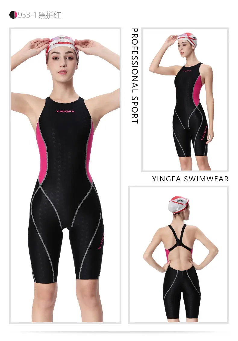 Yingfa 953 New Professional Women Swimsuit One Piece Sharkskin Swimwear Racing Competition Tights Girl Bathing Suit Plus Size