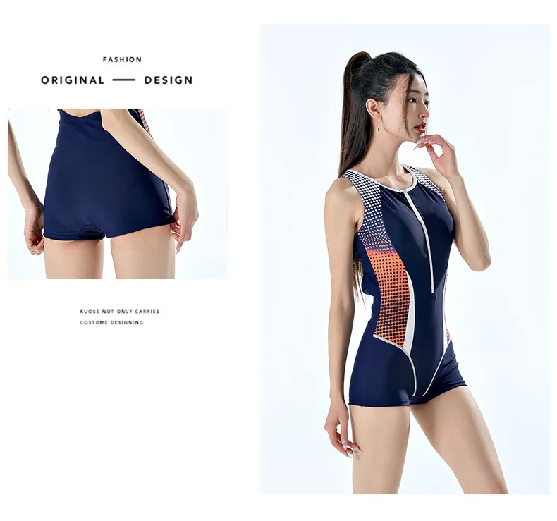 Women One Piece Quick-Dry Nylon Athletic Push Up Bathing SwimWear Sun Protection UPF50+WaterProof Beach Surfing Sports SwimSuit