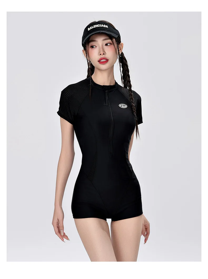 Women One Piece Quick-Dry Nylon Athletic Push Up Bathing SwimWear Sun Protection UPF50+WaterProof Beach Surfing Sports SwimSuit