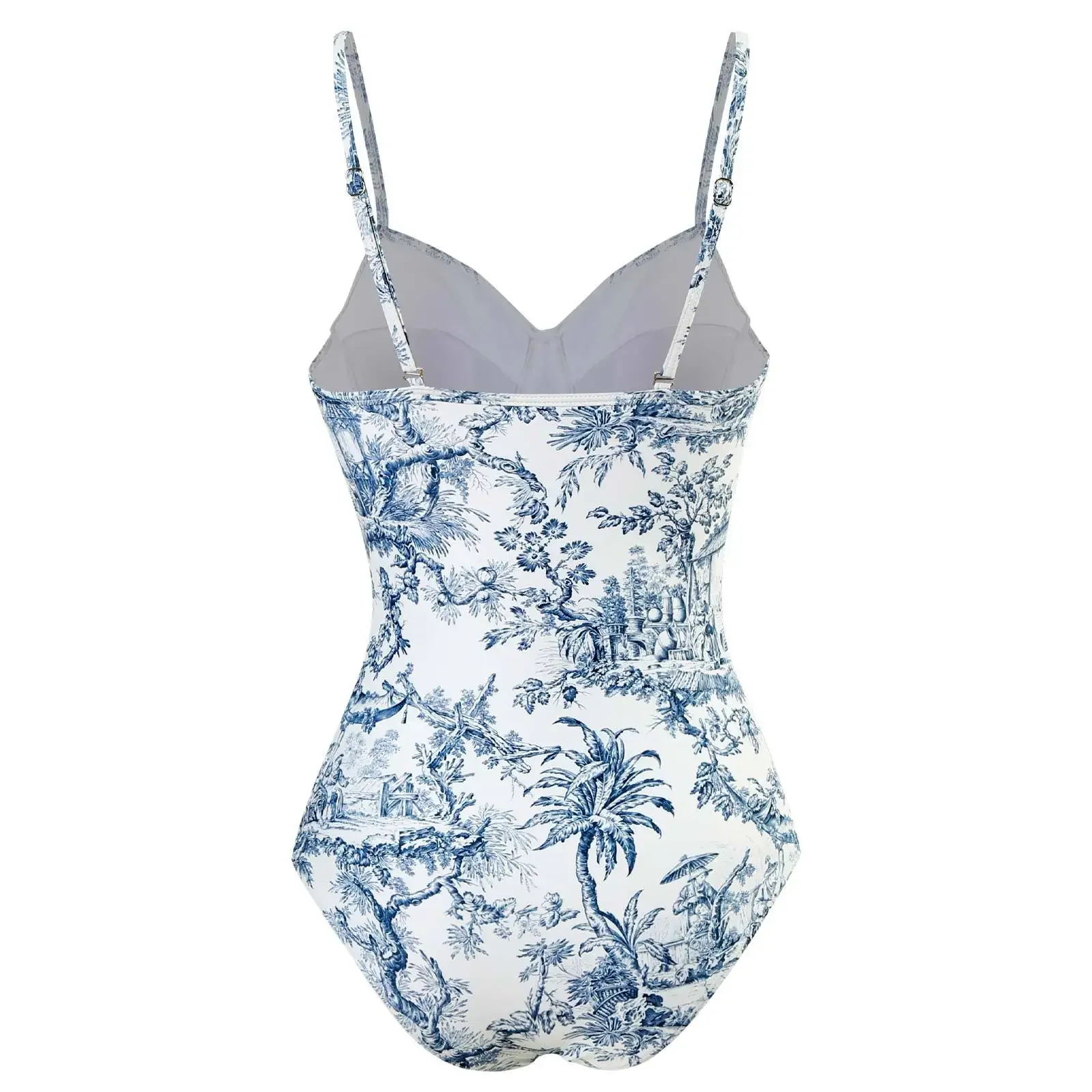 2024 New Arrival Push Up Women Bikini Set Floral Printed Ruffle Bikinis Strappy Bandage Swimwear Brazilian Biquini Bathing Suit