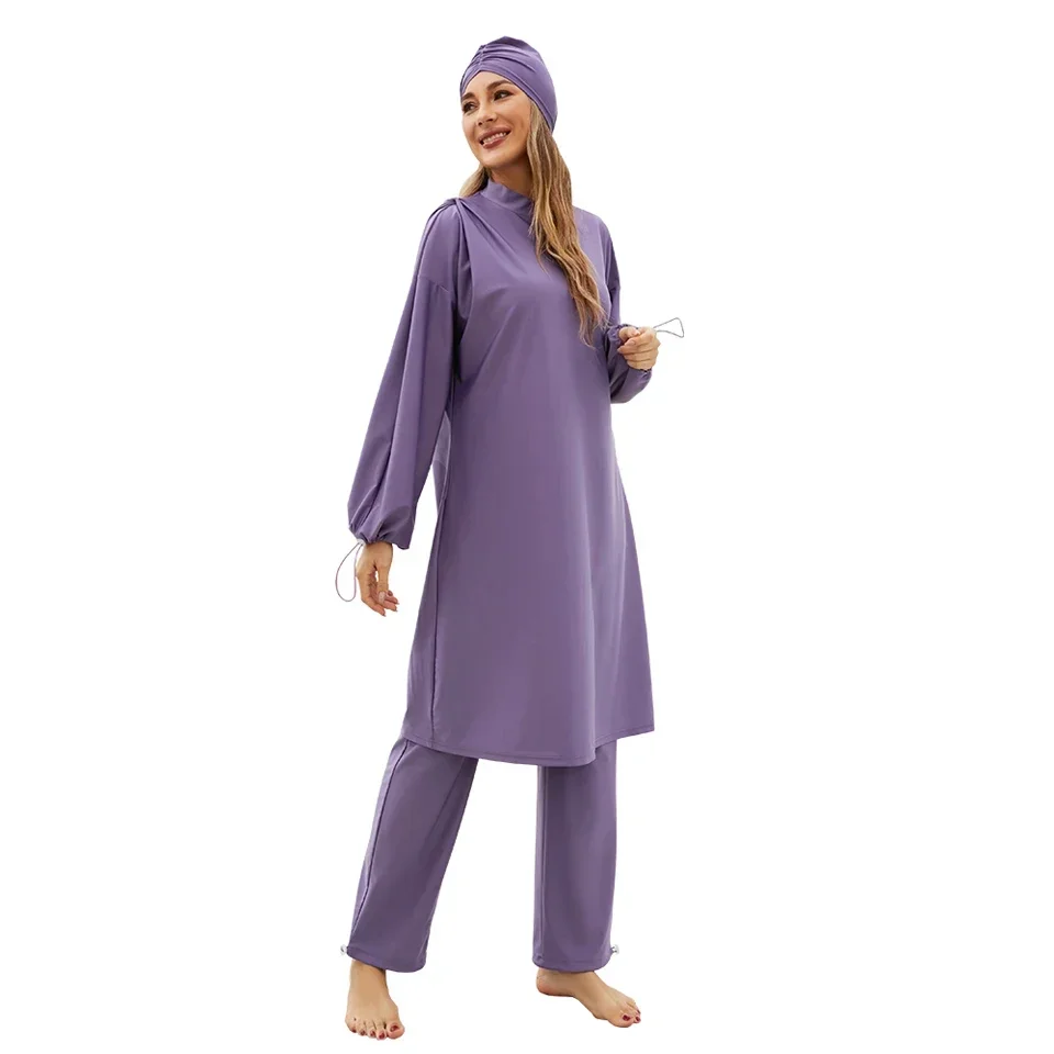 Burkini Muslim Swimwear 2024 With Hijab Femme Islamic Mujer Clothing Swimming Suit Modest Swimsuits Beach Cover Ups For Women