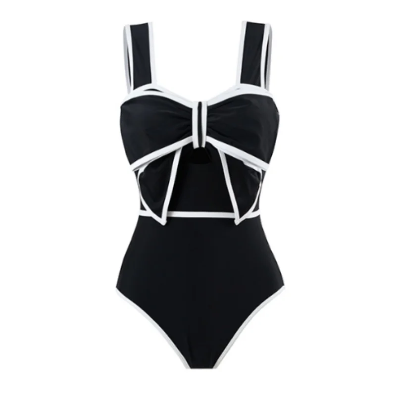 Hollowen One Piece Swimsuit With Cover Up Sexy Swimwear Women Off Shoulder Swim Suits Patchwork Bathsuit Belt Bodysuit Beachwear