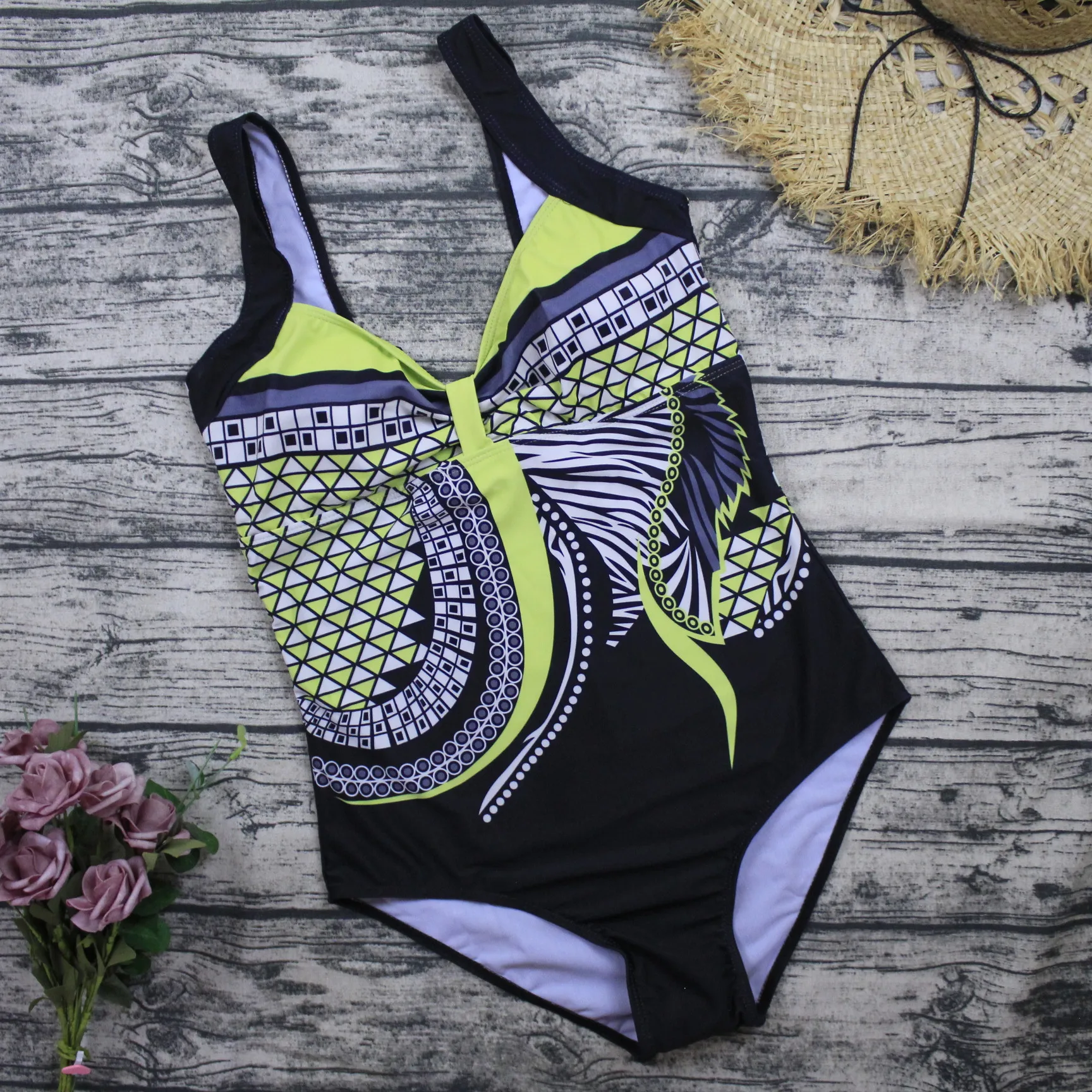 One-Piece Swimsuits Swimming Suit For Women Bodysuit Women Female Swimwear Bath Clothing Beach Wear With Pad Wire Free Print