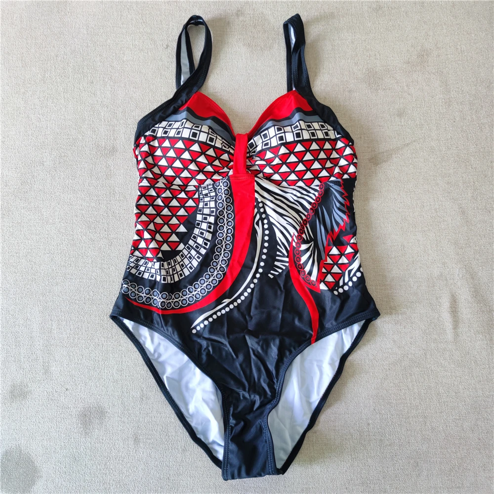 One-Piece Swimsuits Swimming Suit For Women Bodysuit Women Female Swimwear Bath Clothing Beach Wear With Pad Wire Free Print