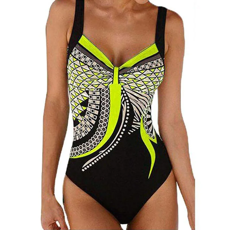 One-Piece Swimsuits Swimming Suit For Women Bodysuit Women Female Swimwear Bath Clothing Beach Wear With Pad Wire Free Print