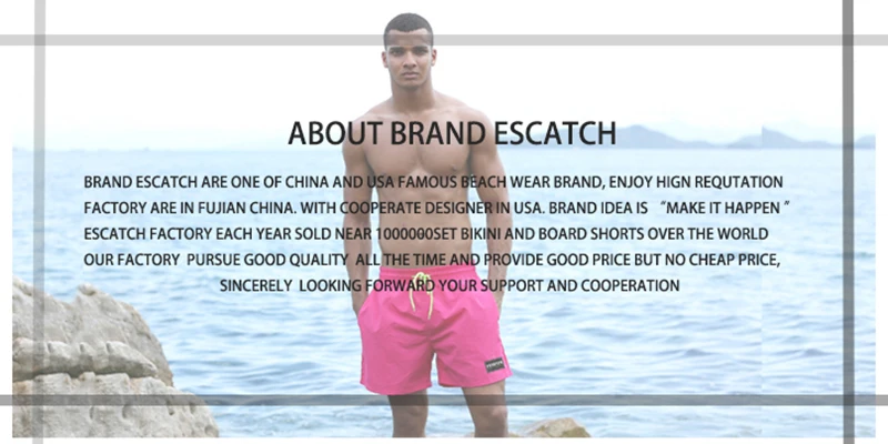 ESCATCH 2024 New Arrivals Men Swimwear Plus Size Fashion Printed Swimsuit Male High Quality Elastic Swim Trunks With Pad