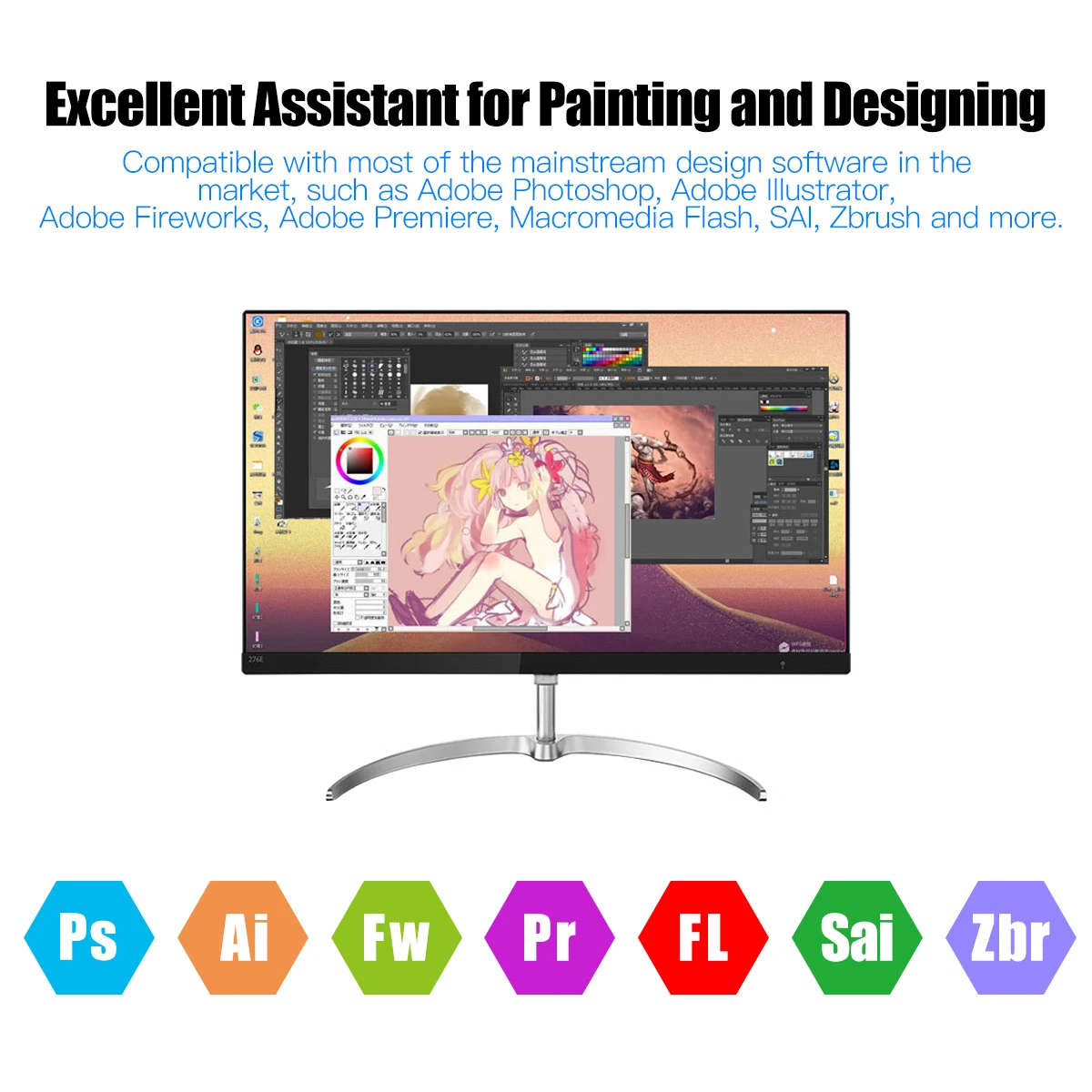 10x6 Inch Graphics Drawing Tablet Support PC/Laptop Connection Compatible with Windows Mac for Painting Designing Online Course