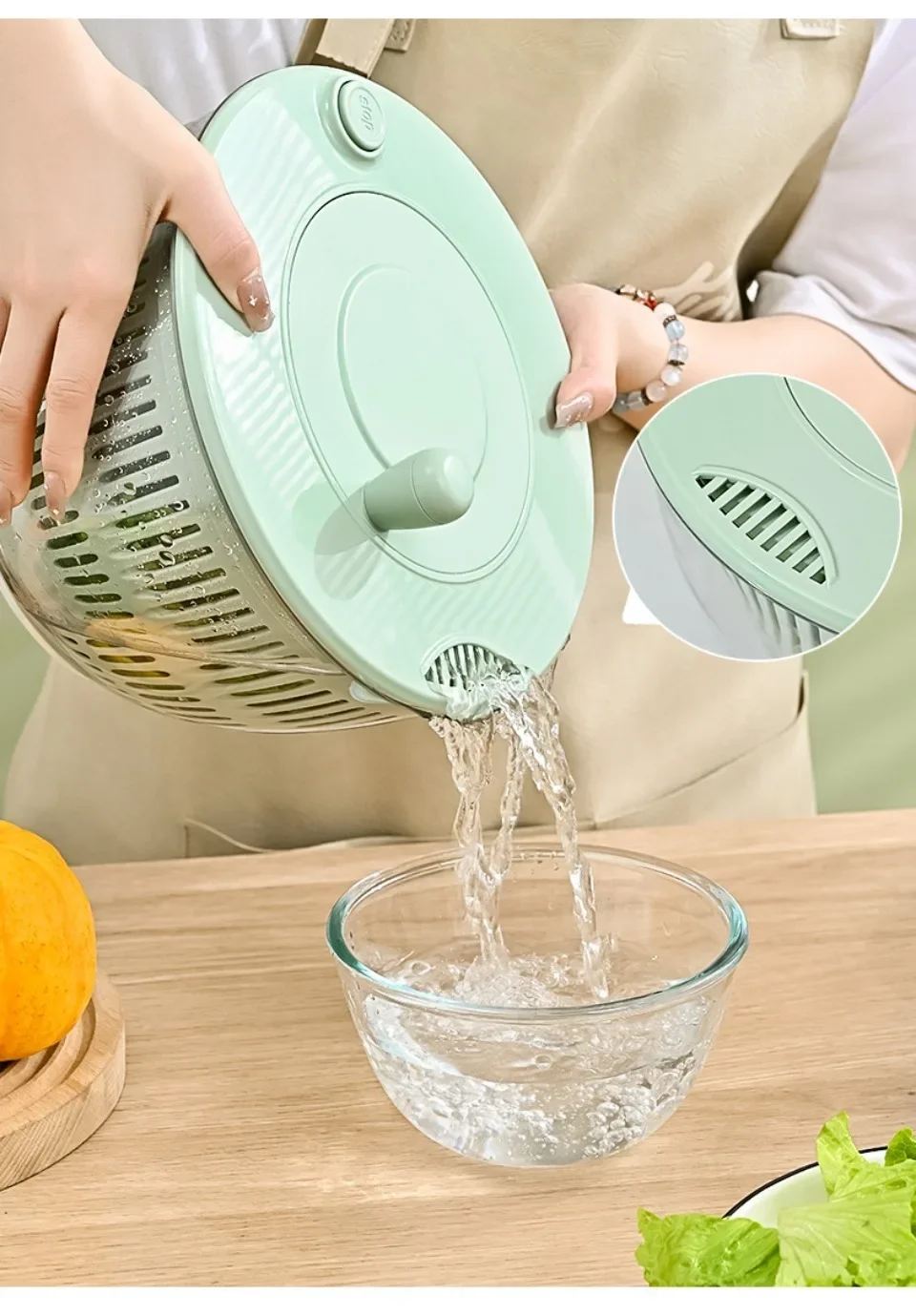 5L Dryer for Salad Gadgets Salad Spinner Tools Vegetable Dehydrator with Multifunctional Chopper Garlic Press Kichen Accessories