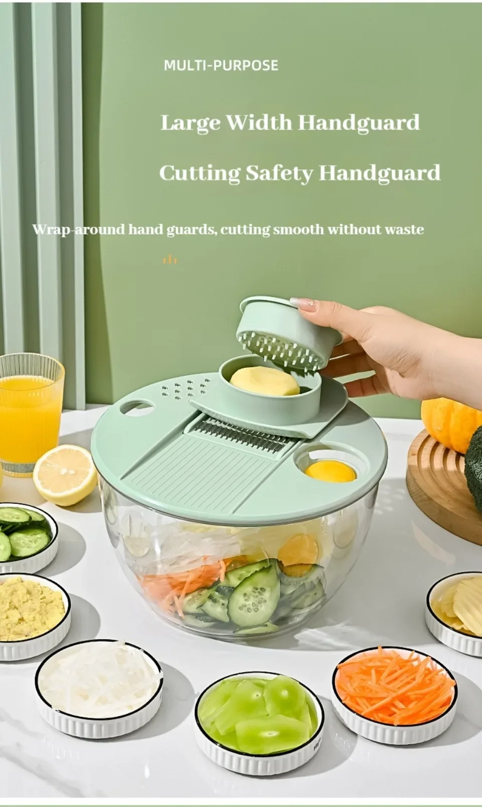 5L Dryer for Salad Gadgets Salad Spinner Tools Vegetable Dehydrator with Multifunctional Chopper Garlic Press Kichen Accessories