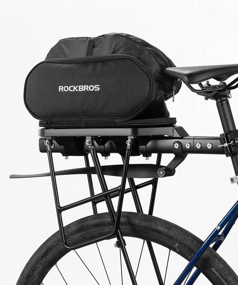 ROCKBROS Multifunctional Rear Seat Bag Universal Saddle Bag Back Rack 5L Capacity Seat Bag Expandable Cycling Luggage Trunk Bags ROCKBROS Multifunctional Rear Seat Bag Universal Saddle Bag Back Rack 5L Capacity Seat Bag Expandable Cycling Luggage Trunk Bags