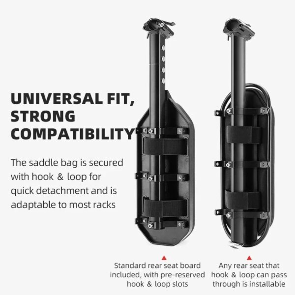 ROCKBROS Multifunctional Rear Seat Bag Universal Saddle Bag Back Rack 5L Capacity Seat Bag Expandable Cycling Luggage Trunk Bags - Image 3