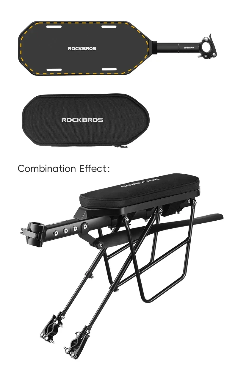 ROCKBROS Multifunctional Rear Seat Bag Universal Saddle Bag Back Rack 5L Capacity Seat Bag Expandable Cycling Luggage Trunk Bags ROCKBROS Multifunctional Rear Seat Bag Universal Saddle Bag Back Rack 5L Capacity Seat Bag Expandable Cycling Luggage Trunk Bags