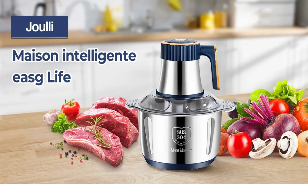 Electric Meat Grinders 5L Food Crusher 6S Stainless Steel Multifunctional Vegetable Slicer Processor Chopper Kitchen Appliances