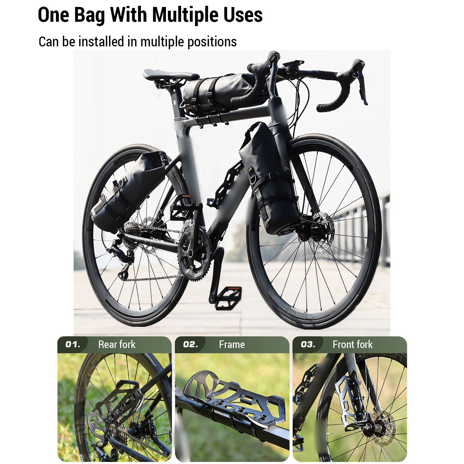 Bike Racks & Bags Bike Frame Bag 5L Waterproof Multifunctional Bike Bag for Bicycles with Large Capacity for Bikes Road Bike