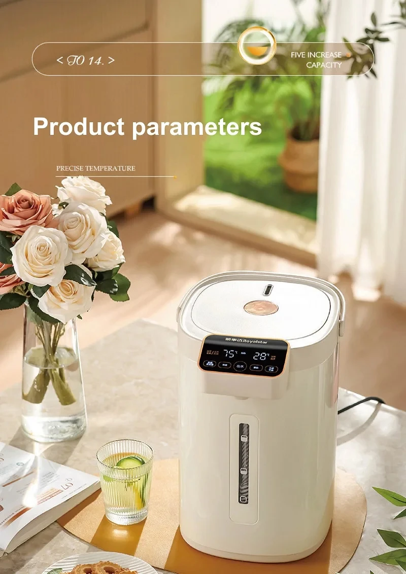 220V Electric Kettle Multifunction Baby Milk Adjuster 1350W Automatic Thermos Kettle Large Capacity Smart Water Dispenser 5L