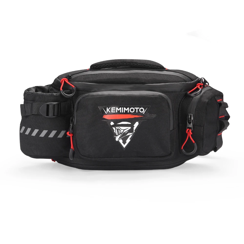 KEMIMOTO Motorcycle Waist Bag Outdoor 5L Multifunction Hip Bag Pockets With Drink Holder Waist Bag for Men/Women Travel Tool Bag