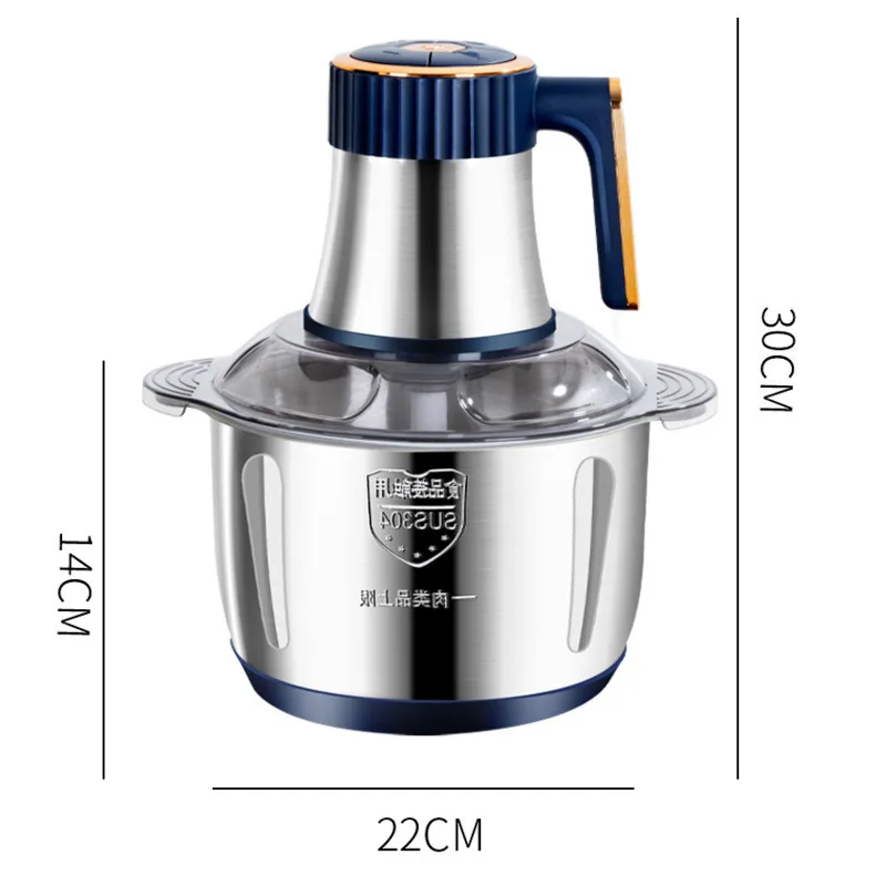 110V 220V 500W 5L Electric Meat Grinders Food Crusher Stainless Steel Multifunctional Vegetable Slicer Chopper Kitchen Appliance