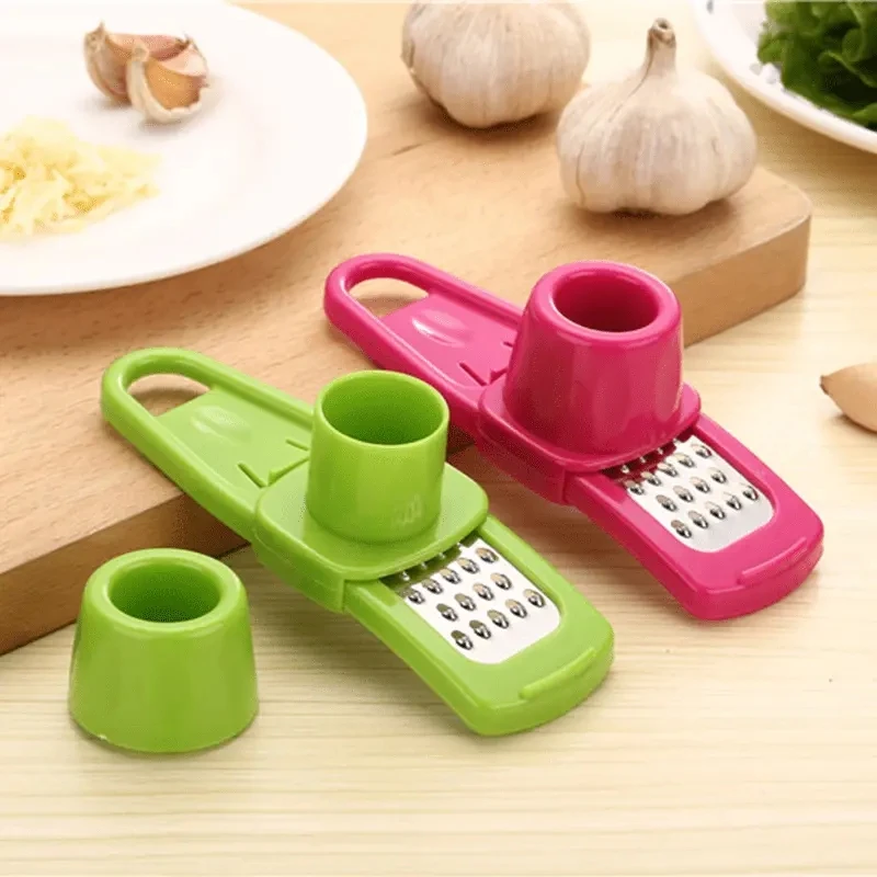 1pc Multi-Functional Garlic Press and Grater Cutter Peeler Manual Garlic Mincer Chopping Garlic Kitchen Tool for Easy Cooking