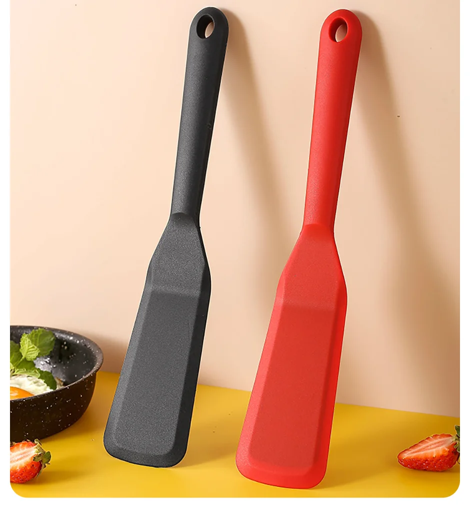 7 Color Silicone Frying Shovel Non-stick Surface Kitchen Pancake Fried Egg Transfer Shovel Steak Shovel Kitchen Baking Tools