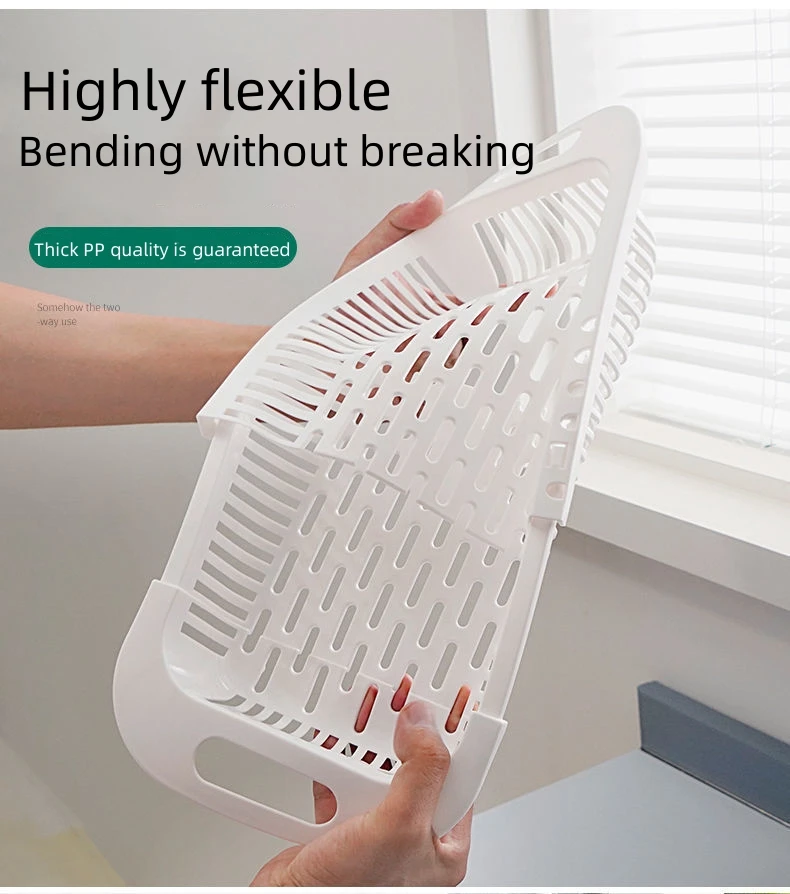 1PC Simple New Retractable Sink Cutout Drain Basket Thick Durable Kitchen Multifunctional Fruit and Vegetable Washing Basket