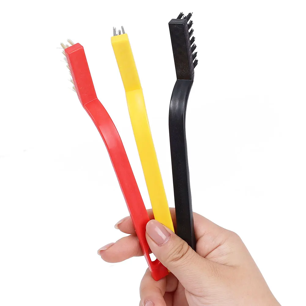 3Pcs/set Cleaning Wire Brush Kitchen Tools Stainless Steel Nylon Rust Remove Brushes Cleaner For Pot Household Cleaning Supplies