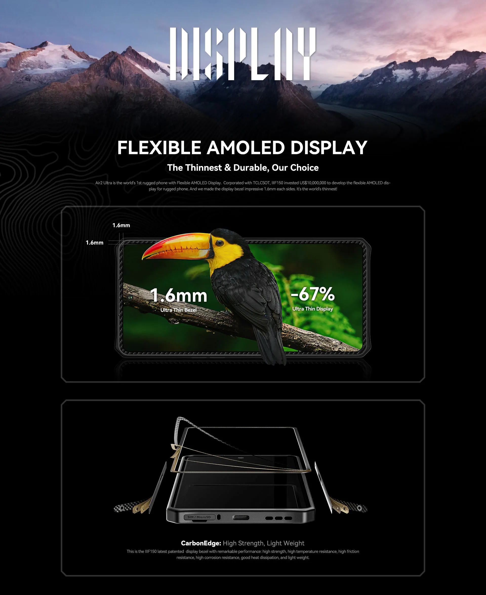 IIIF150 Air2 Ultra 5G Rugged Phone 6.8''FHD+ 120Hz Flexible AMOLED Screen 16GB+512GB 108MP Camera Ultra-thin Rugged  65W Charge