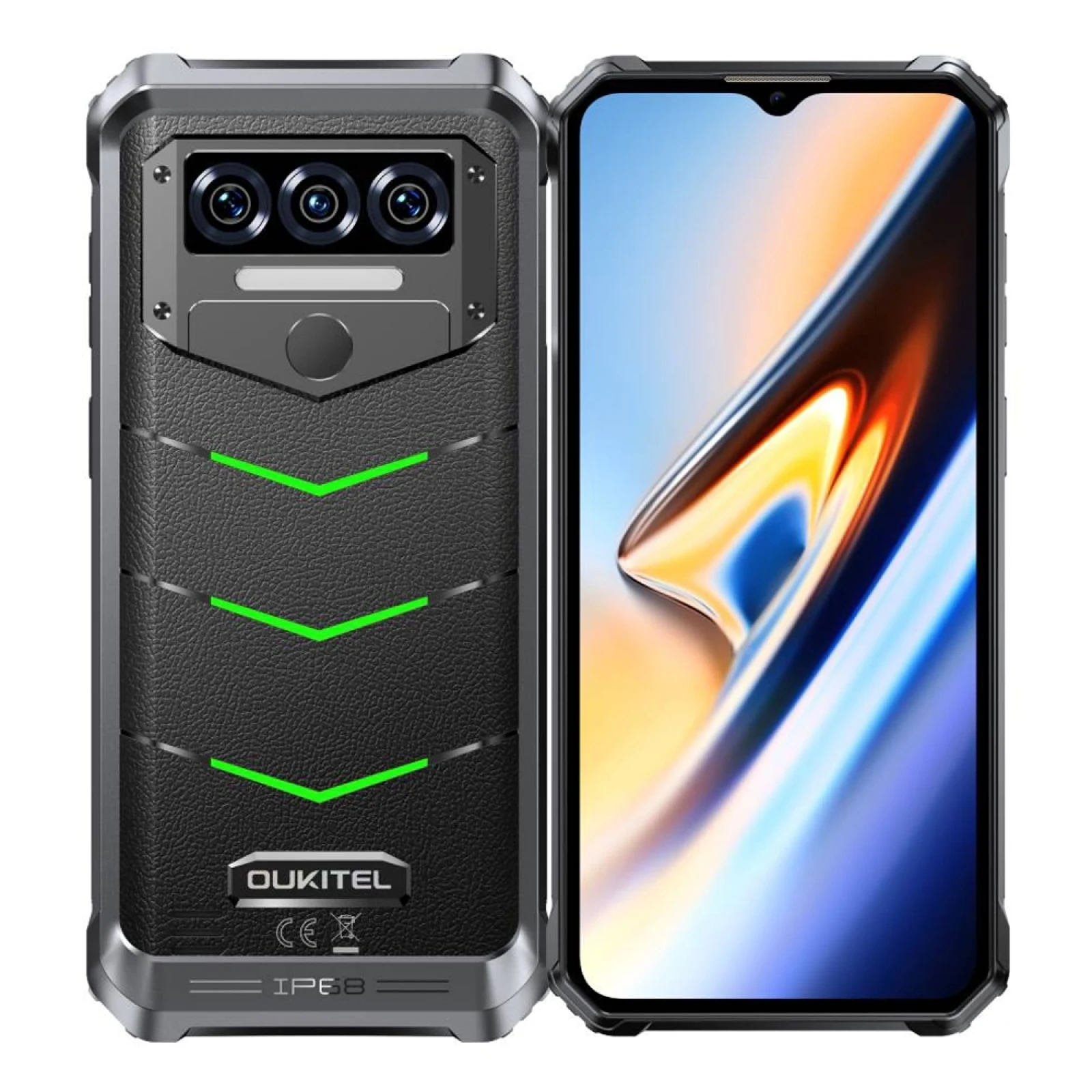 Oukitel WP38 Rugged 4G Smartphone 6.52Inch HD+ Display Octa Core 12GB+256GB Android 13 Mobile Phone 10600mAh 13MP Camera NFC OTG